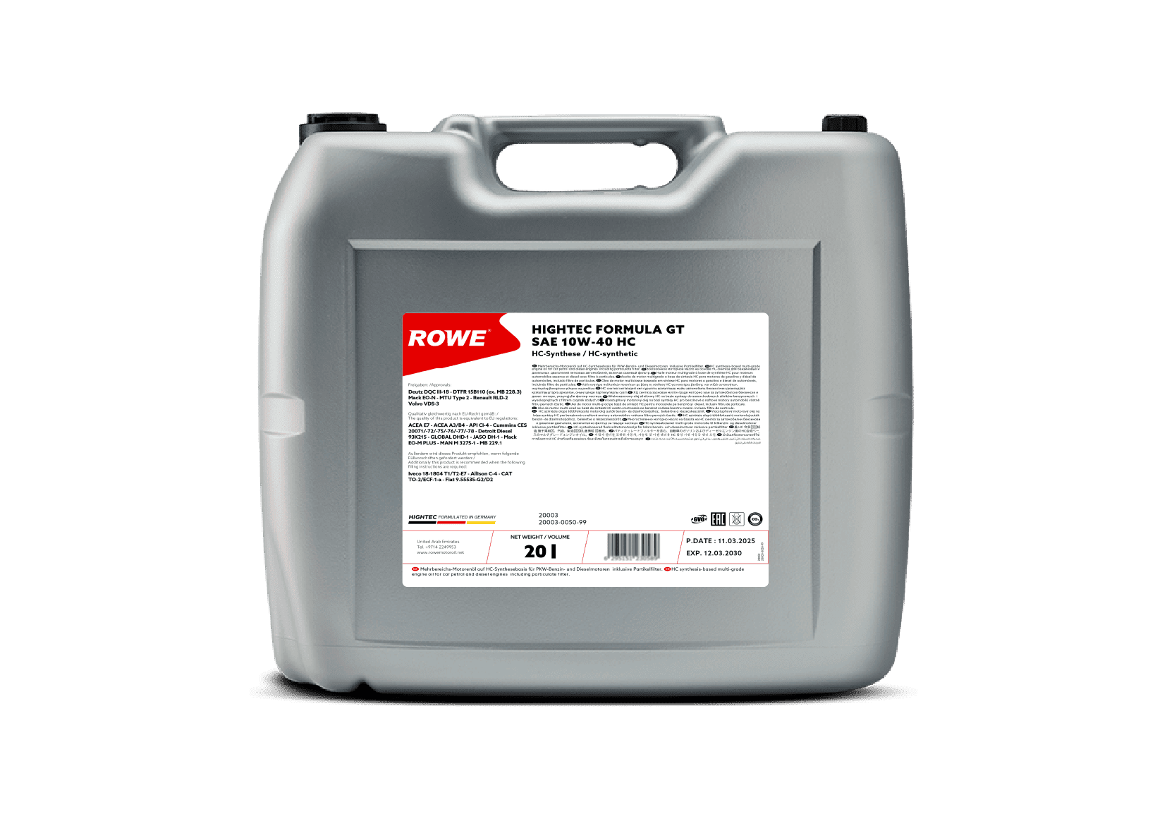 HIGHTEC FORMULA GT SAE 10W-40 HC