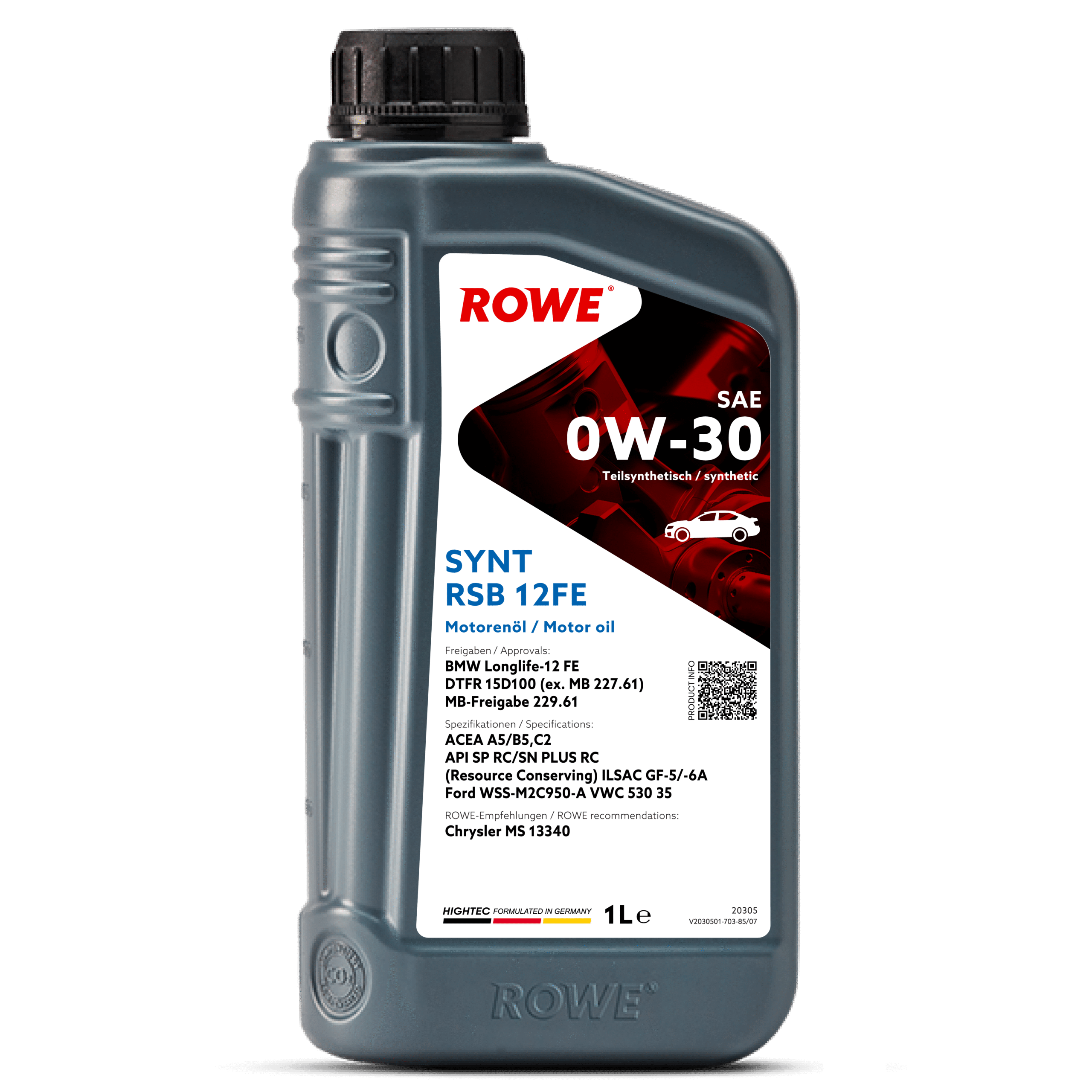 HIGHTEC SYNT RSB 12FE SAE 0W-30 image 1 1L