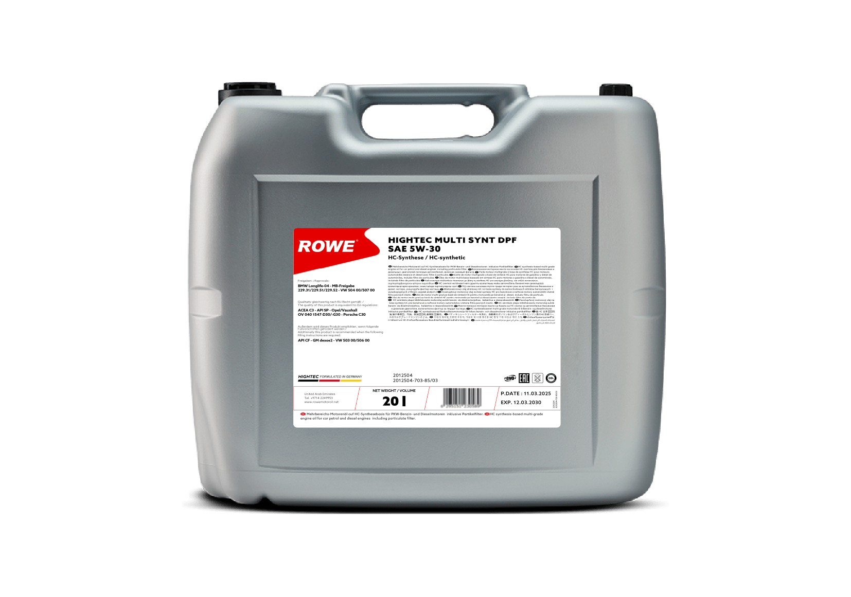 HIGHTEC MULTI SYNT DPF SAE 5W-30 image 4 20L