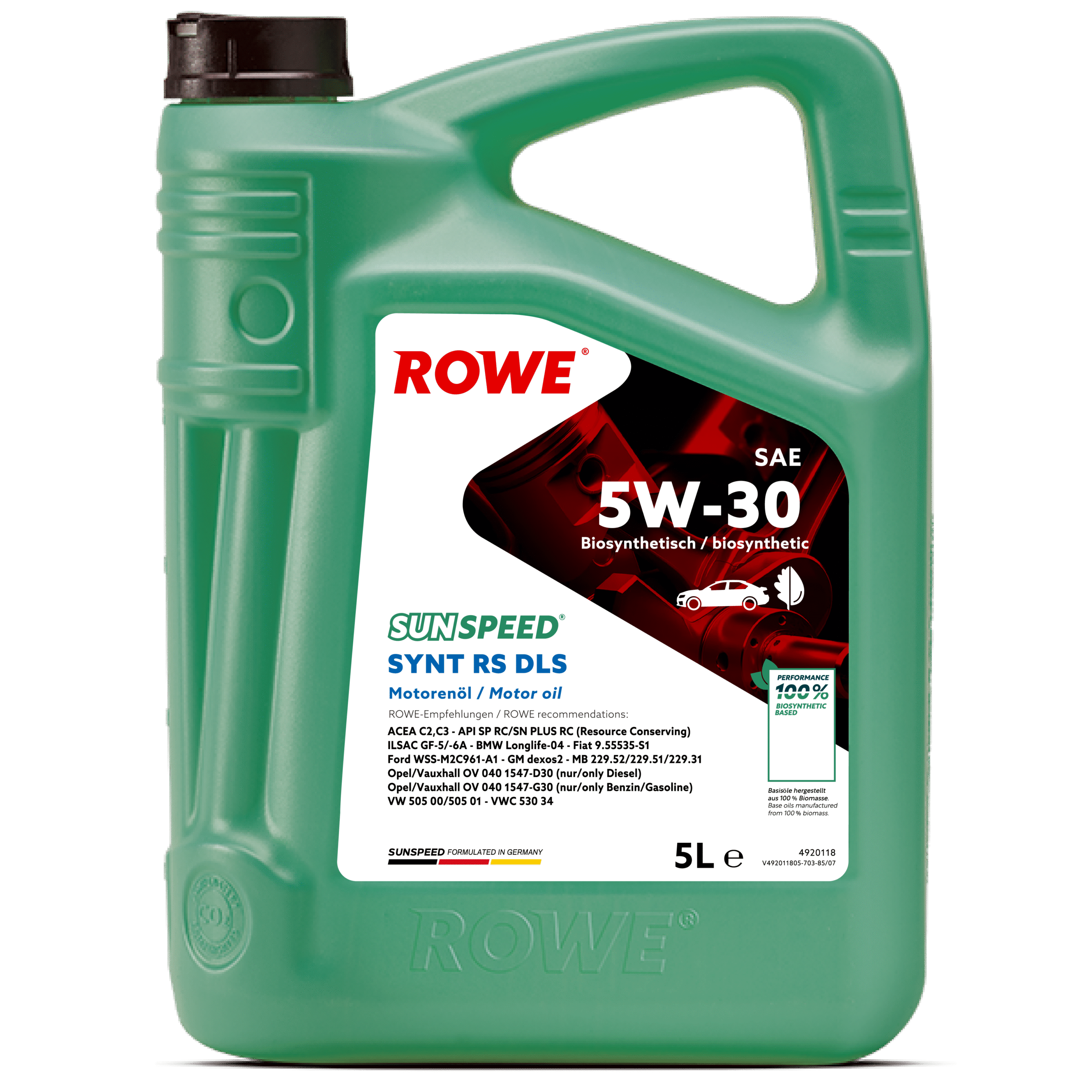 SUNSPEED SYNT RS DLS SAE 5W-30 image 3 5L